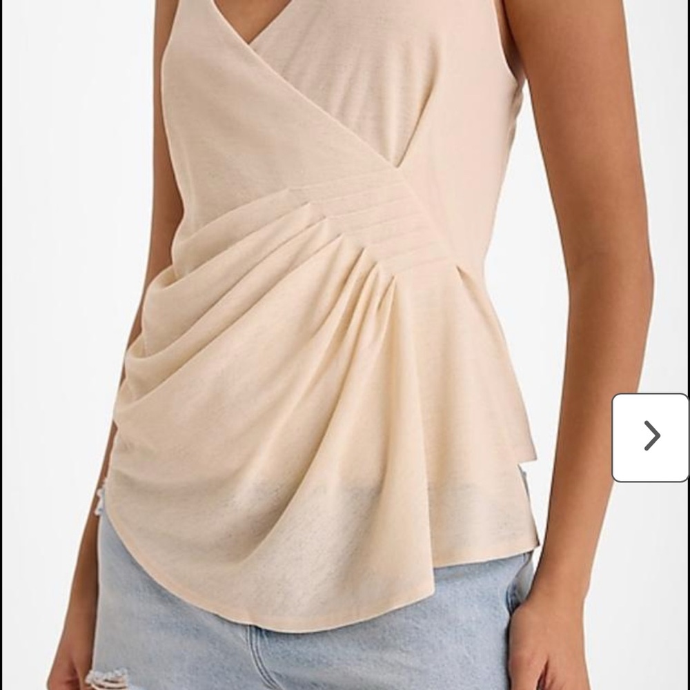 Express Black Draped Camisole Top